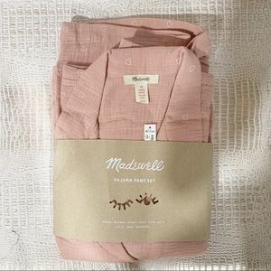 Madewell Lightestspun Oversized Long Pajama Set in Open Hearts